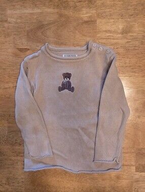 Southern Proper Tan Knit Sweater with Teddy Bear